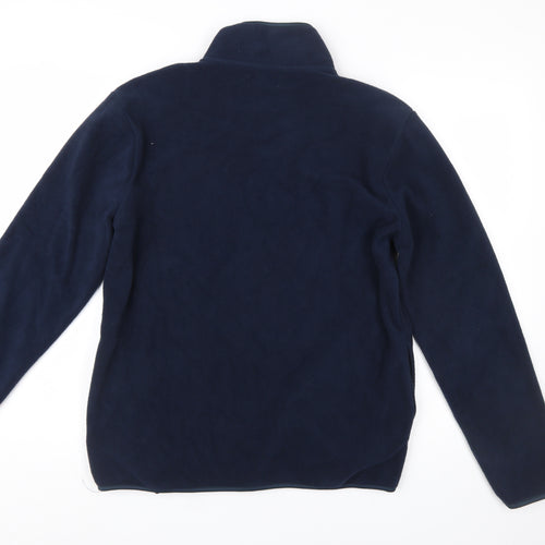 Nutmeg Men Blue Fleece 1/4 Zip Pullover Sweatshirt M Regular Fit
