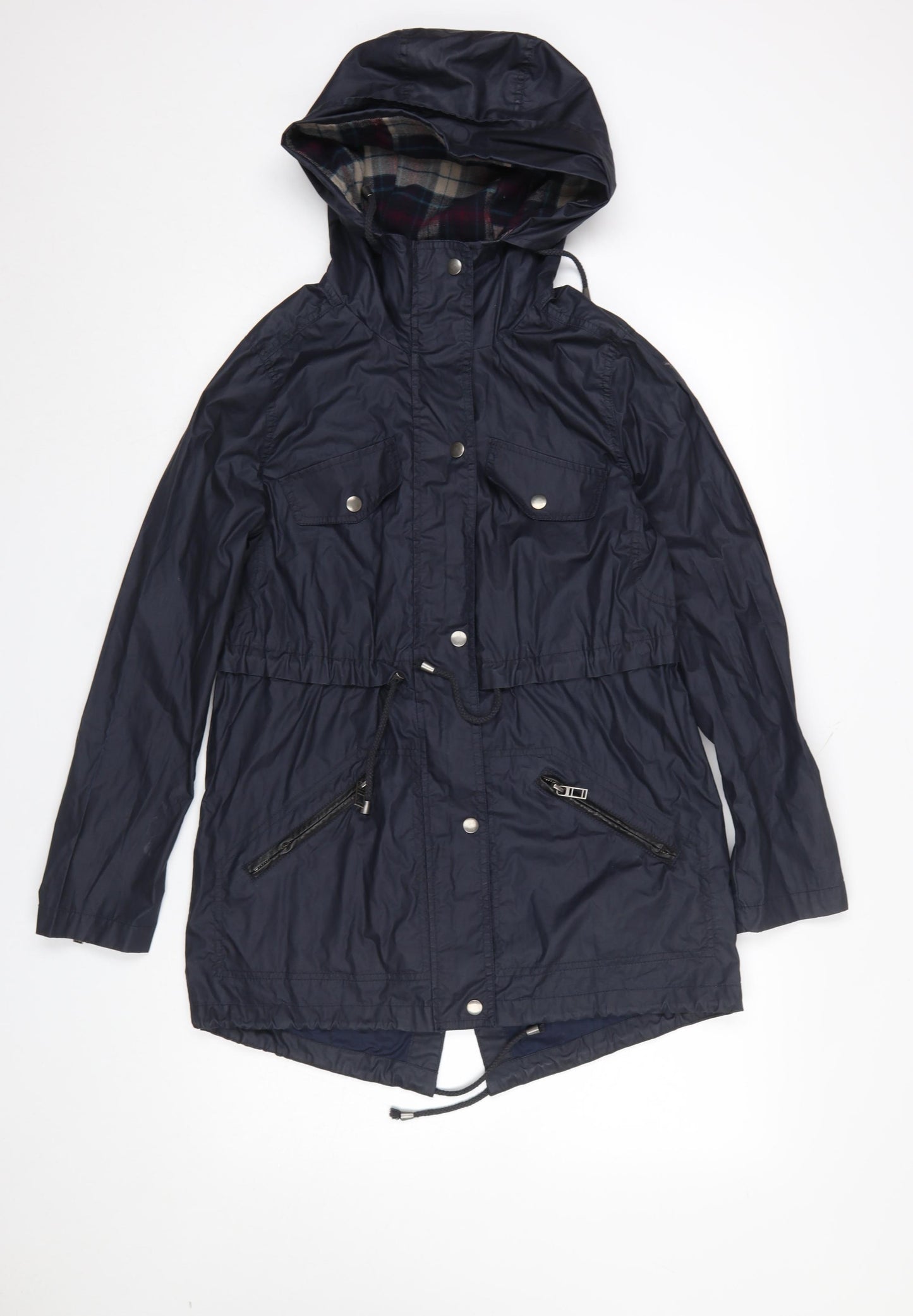 Atmosphere Women's Blue Hooded Parka Jacket Size 6 Regular