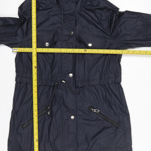 Atmosphere Women's Blue Hooded Parka Jacket Size 6 Regular