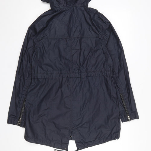 Atmosphere Women's Blue Hooded Parka Jacket Size 6 Regular