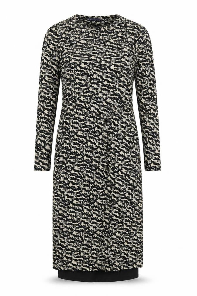 Marks and Spencer Women’s Black Geometric Wrap Midi Dress Size 16