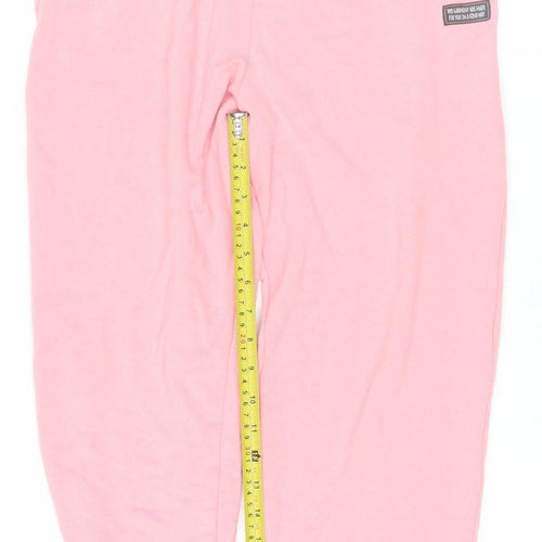 H&M Divided Women’s Pink Cotton Blend Sweatpants S Regular Fit