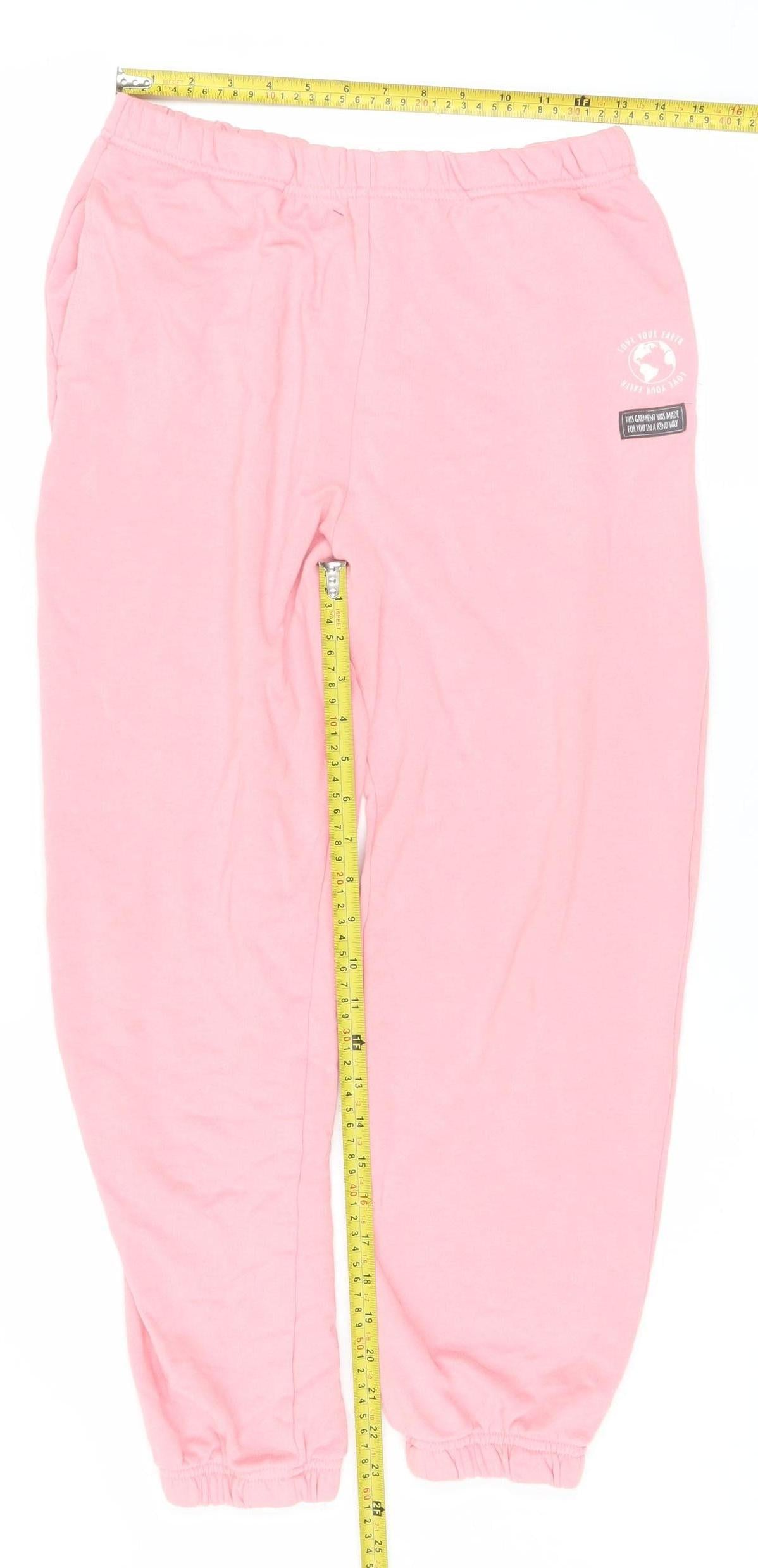 H&M Divided Women’s Pink Cotton Blend Sweatpants S Regular Fit