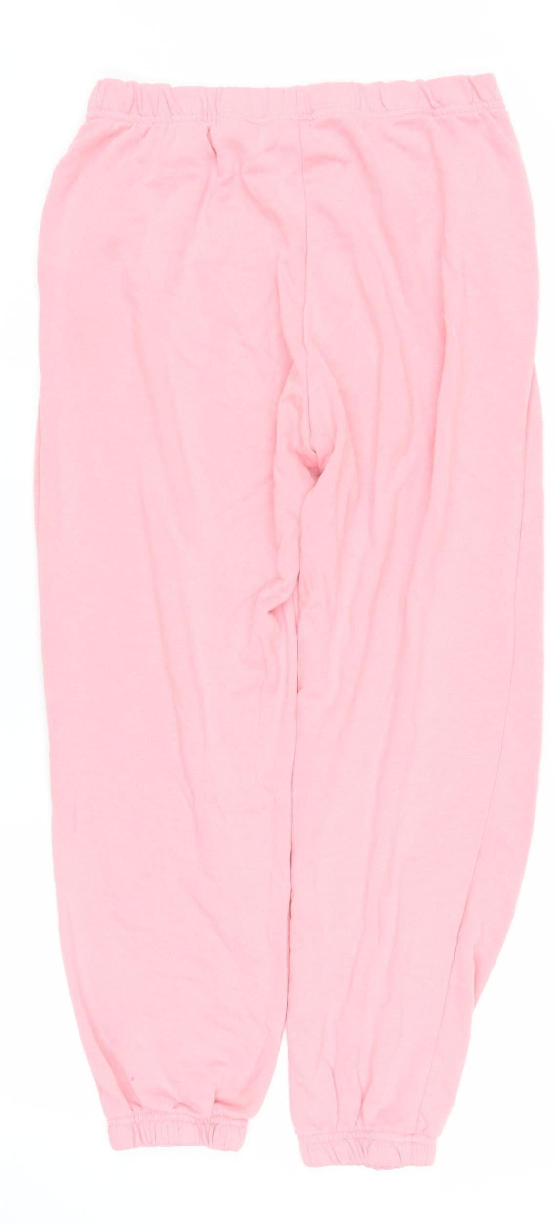 H&M Divided Women’s Pink Cotton Blend Sweatpants S Regular Fit