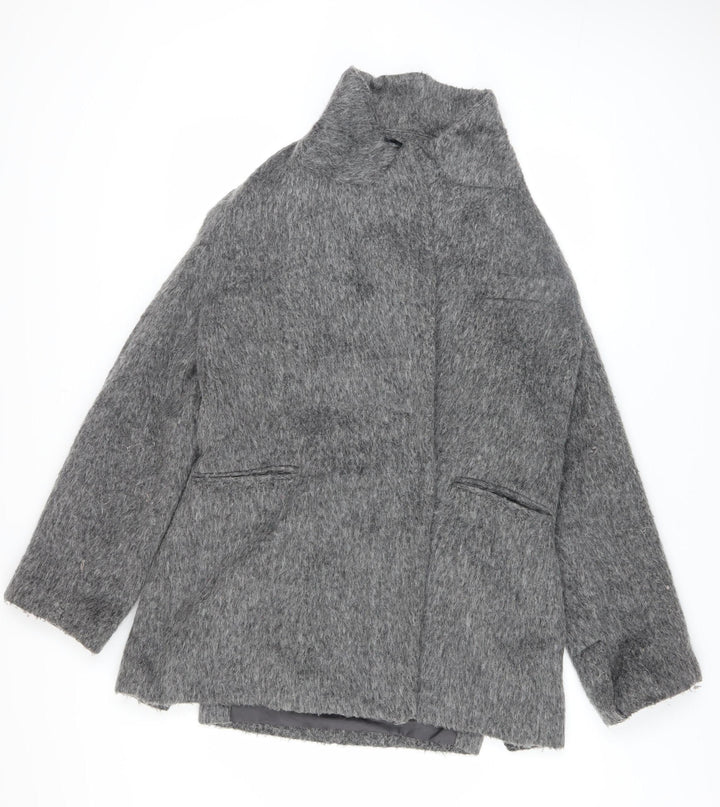 F&F Women’s Grey Wool Blend Mid-Length Overcoat XS
