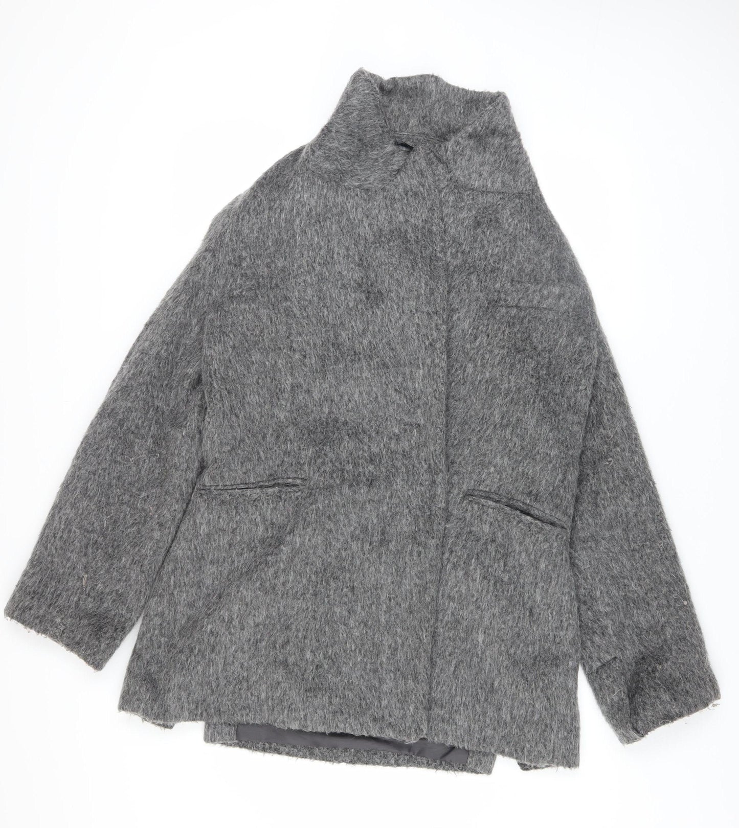 F&F Women’s Grey Wool Blend Mid-Length Overcoat XS