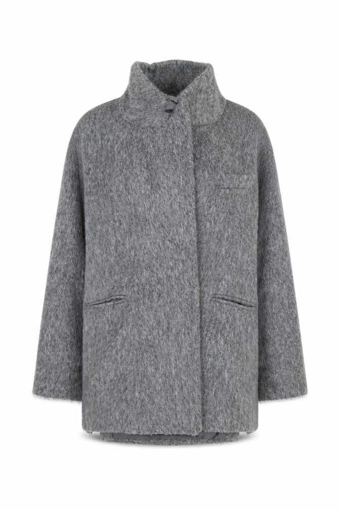F&F Women’s Grey Wool Blend Mid-Length Overcoat XS