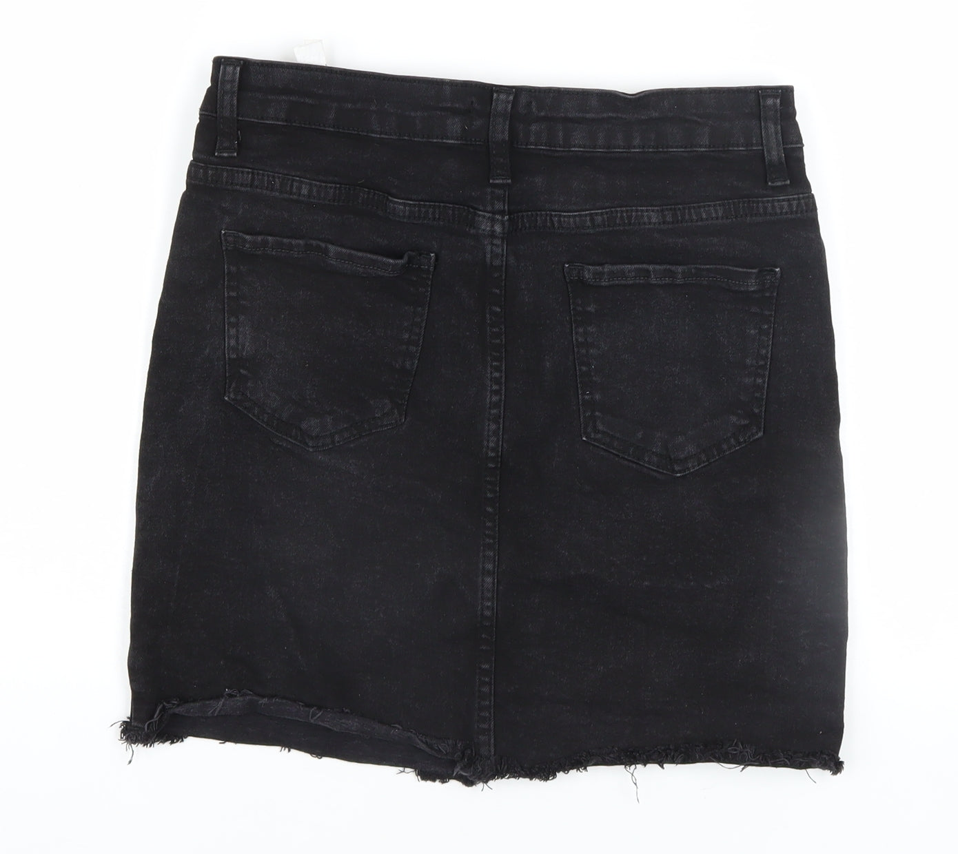 Nasty Gal Women’s Black Denim High Rise Mini Skirt Size 8