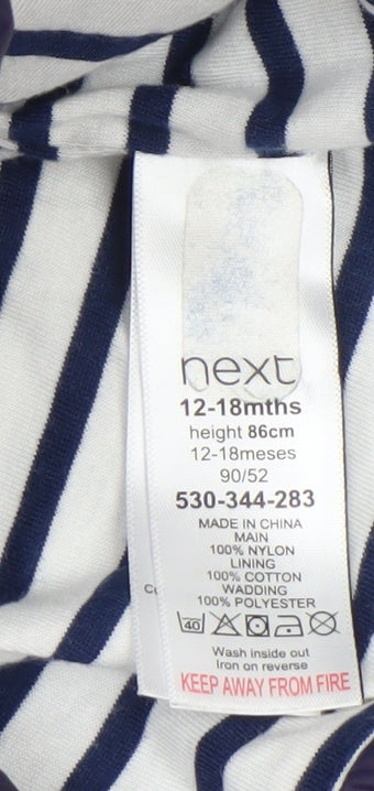 Next Unisex Baby Blue 12-18 Months Hooded Puffer Jacket