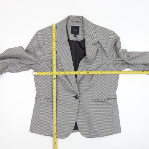 Next Women's Grey Houndstooth Regular Fit Blazer Size 12
