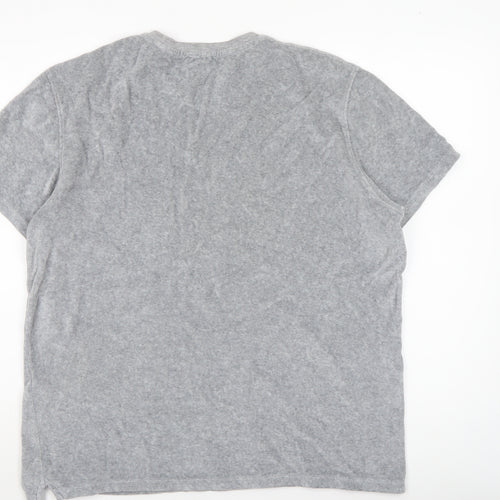 Reiss Women's Grey Basic Crew Neck Cotton T-Shirt Size L