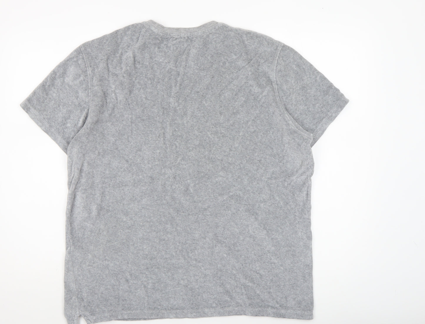 Reiss Women's Grey Basic Crew Neck Cotton T-Shirt Size L