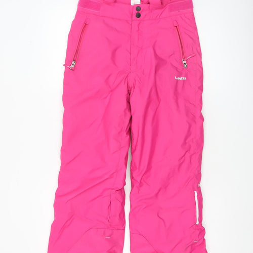 Wedze Girls Pink Ski Snow Pants Trousers 12 Years Waterproof Winter Decathlon