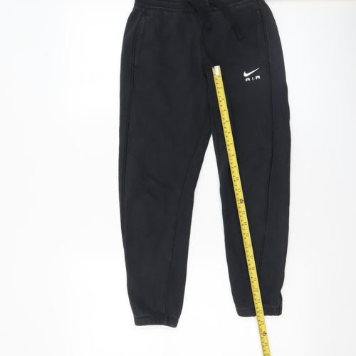 Nike Boys Black Jogger Sweatpants S Elastic Waist Fleece Sports Trousers