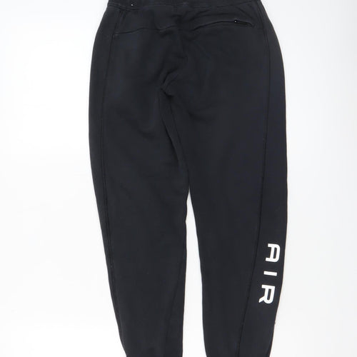 Nike Boys Black Jogger Sweatpants S Elastic Waist Fleece Sports Trousers