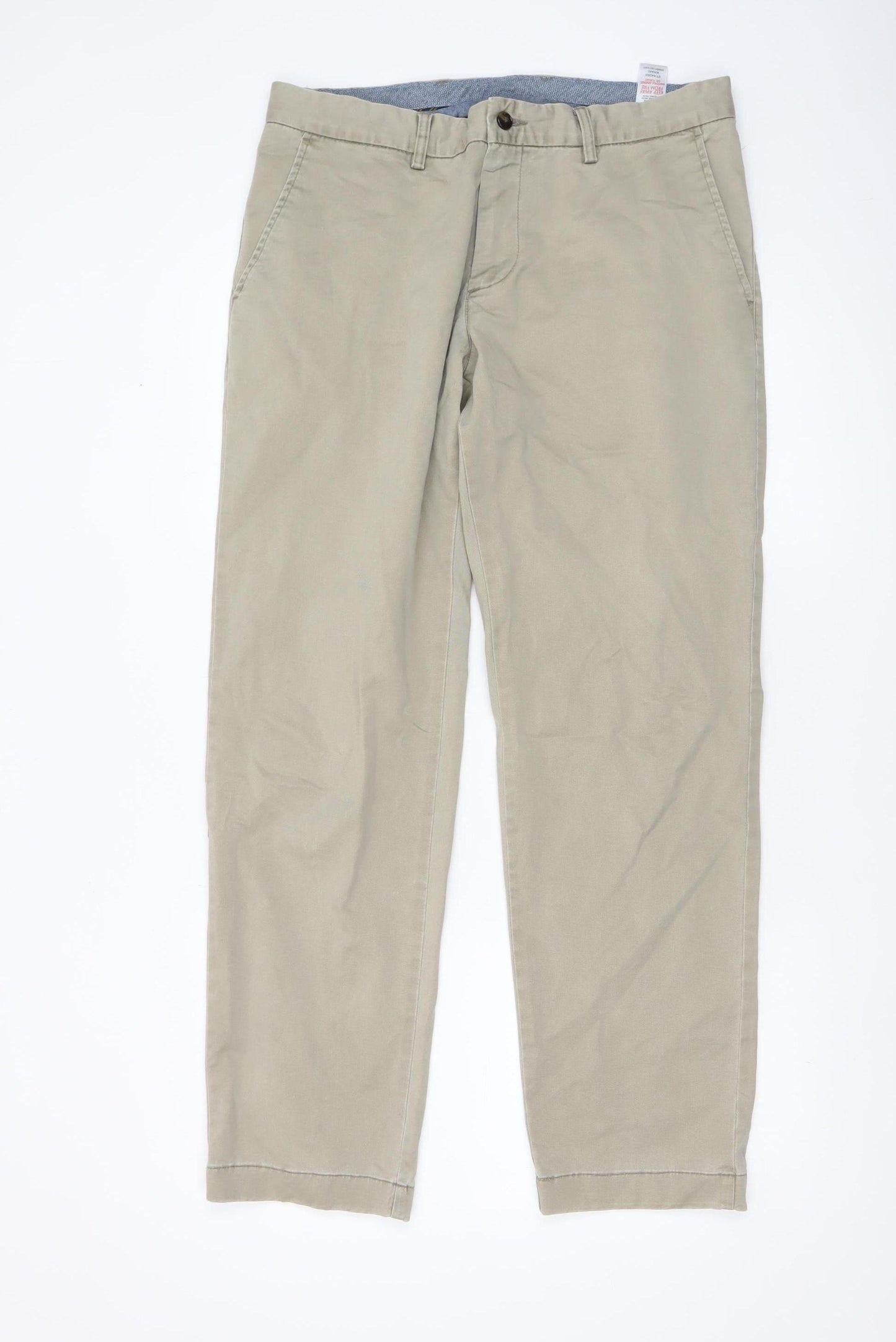 Paul Costelloe Men’s Beige Chino Trousers 34W 31L Cotton Blend