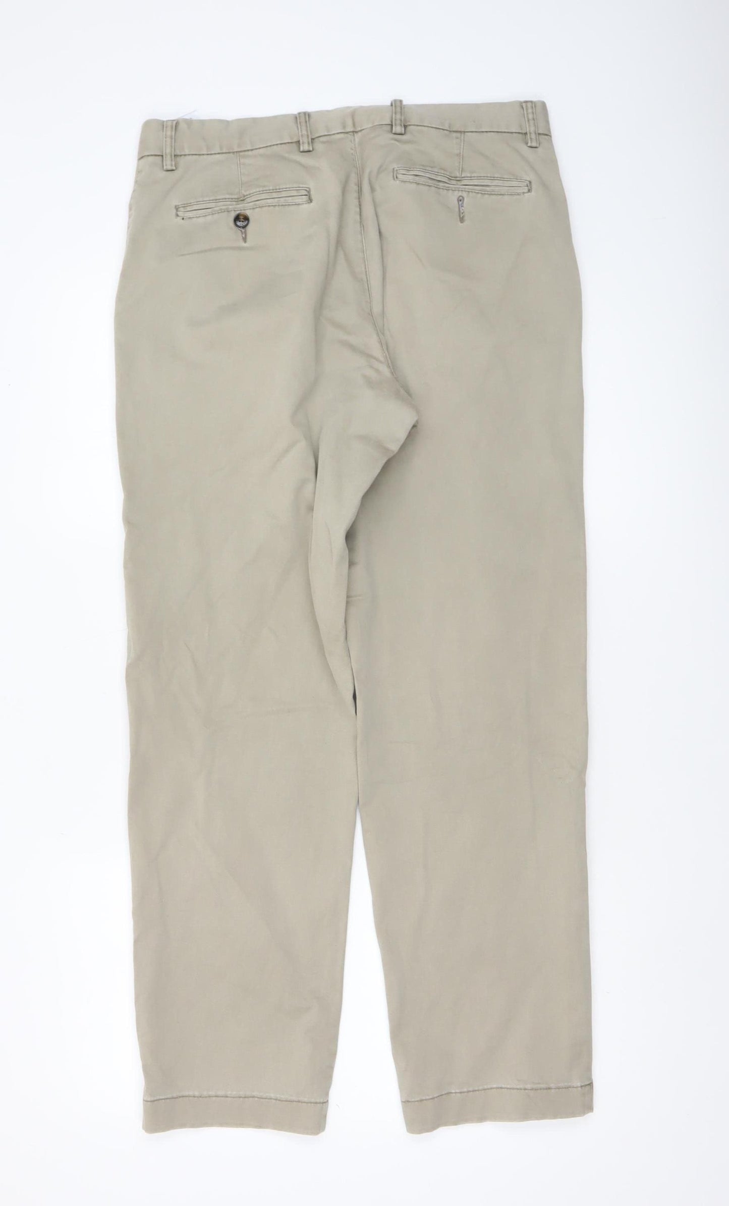 Paul Costelloe Men’s Beige Chino Trousers 34W 31L Cotton Blend