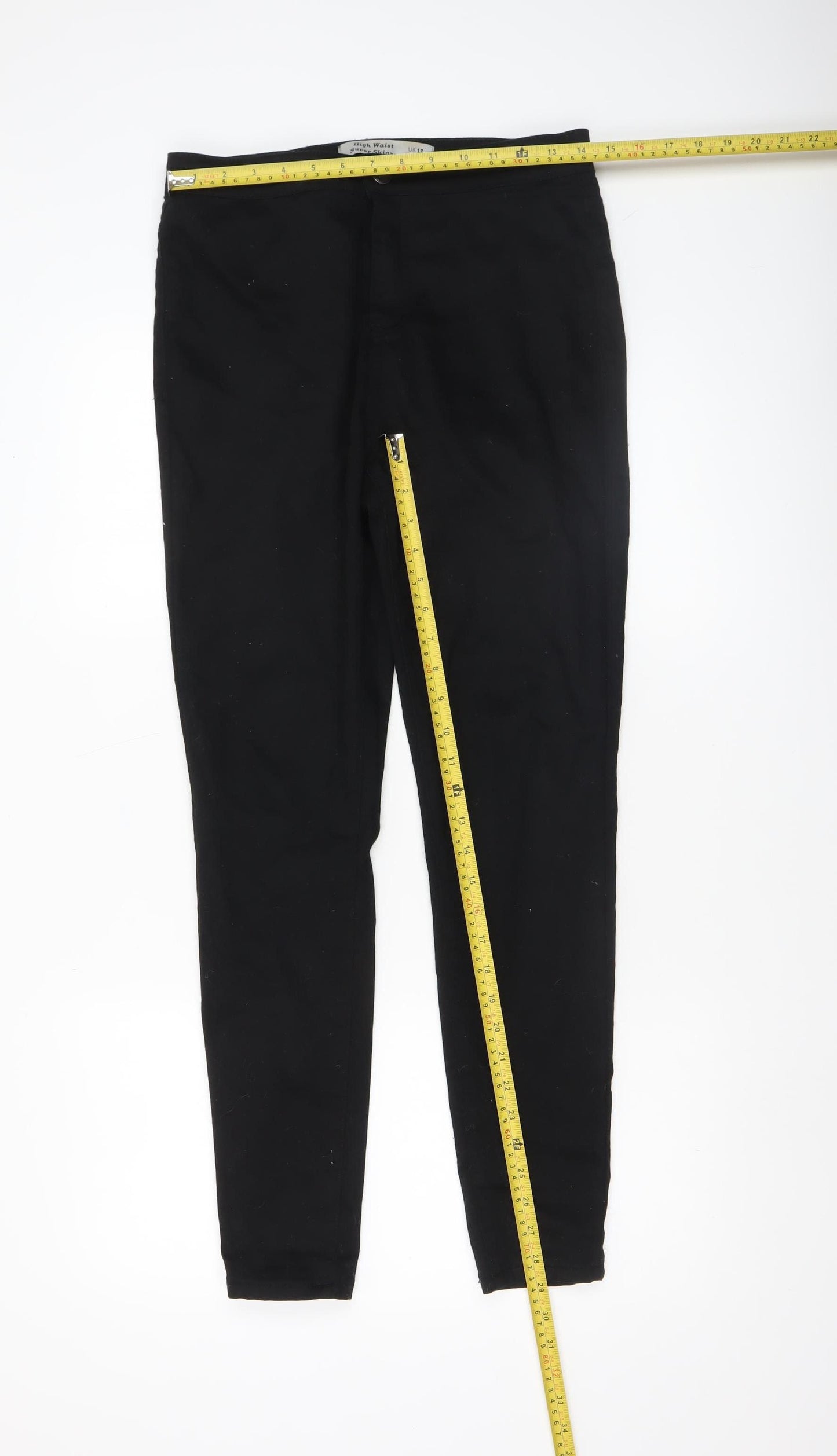 New Look Women’s Black High Waist Super Skinny Trousers UK 12