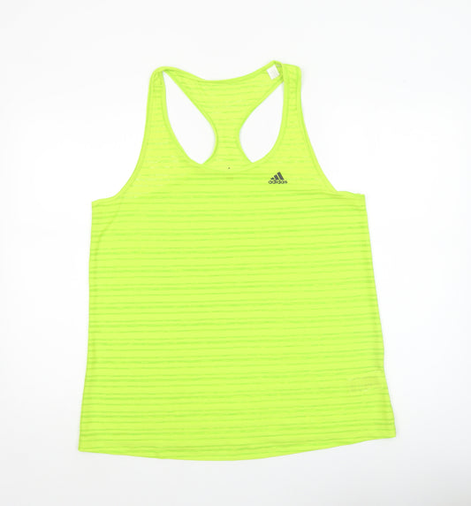 Adidas Womens Yellow Climalite Racerback Tank Top Size L