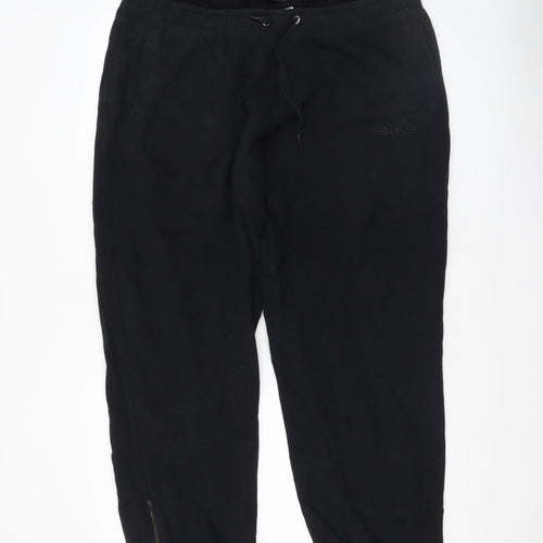 11 Degrees Womens Black Jogger Trousers 2XL Elastic Waist Fleece Casual