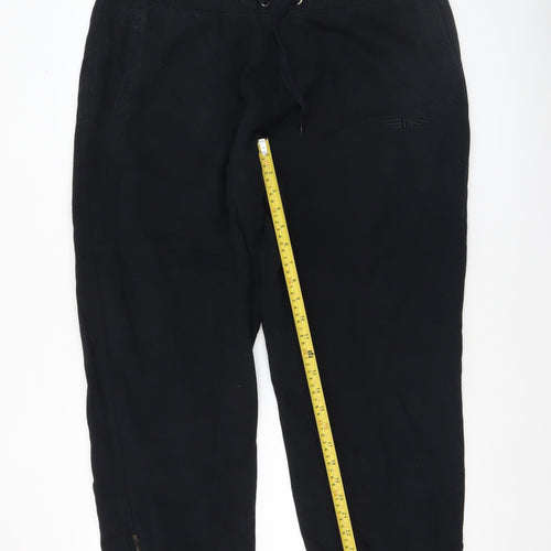11 Degrees Womens Black Jogger Trousers 2XL Elastic Waist Fleece Casual