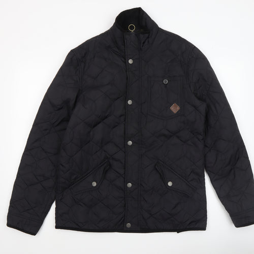 Next Men's Black Quilted Nylon Jacket M Casual Outdoor Style