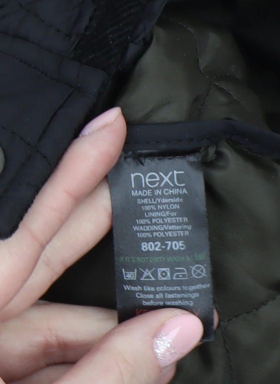 Next Men's Black Quilted Nylon Jacket M Casual Outdoor Style