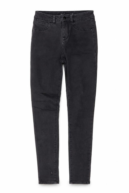 Front view of Karen Millen Women’s Black Skinny Jeans UK 8 Stretch Denim Slim Fit