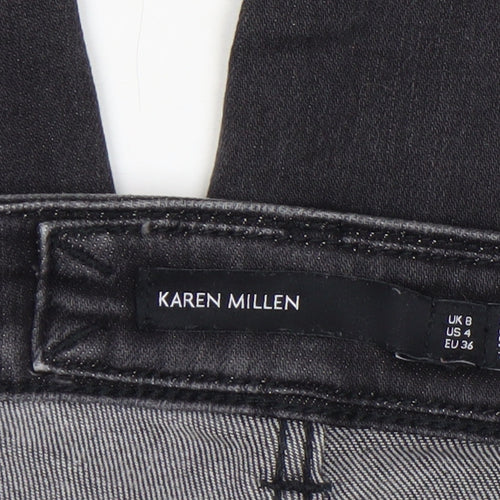 Karen Millen Women’s Black Skinny Jeans UK 8 Stretch Denim Slim Fit