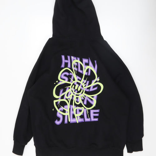 Dunnes Stores Women's Black Medium Pullover Hoodie Graphic Print