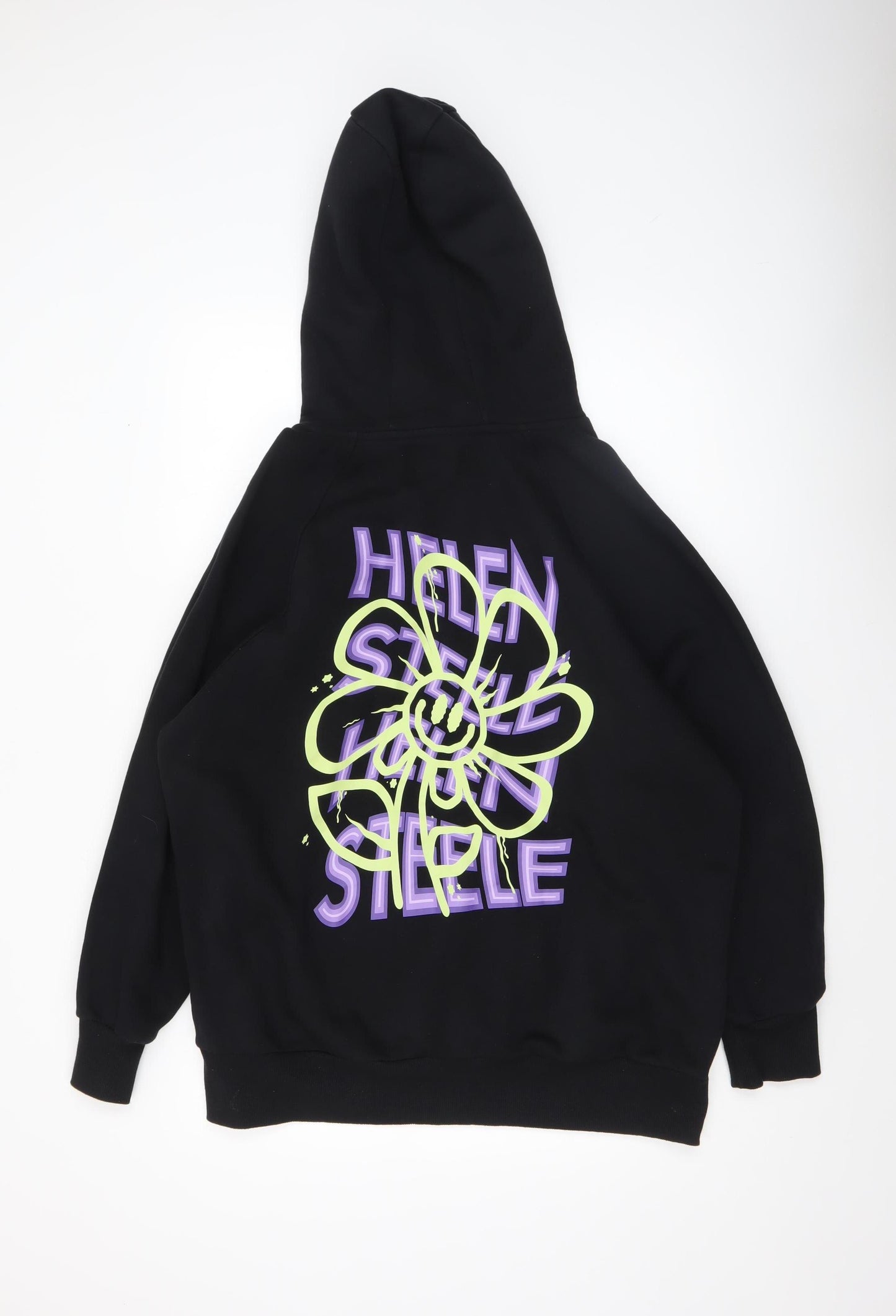 Dunnes Stores Women's Black Medium Pullover Hoodie Graphic Print