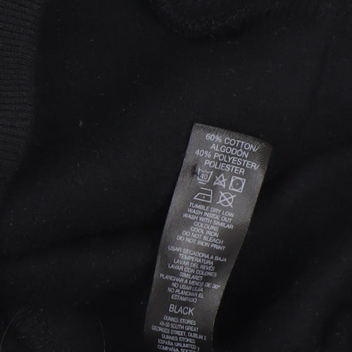 Dunnes Stores Women's Black Medium Pullover Hoodie Graphic Print