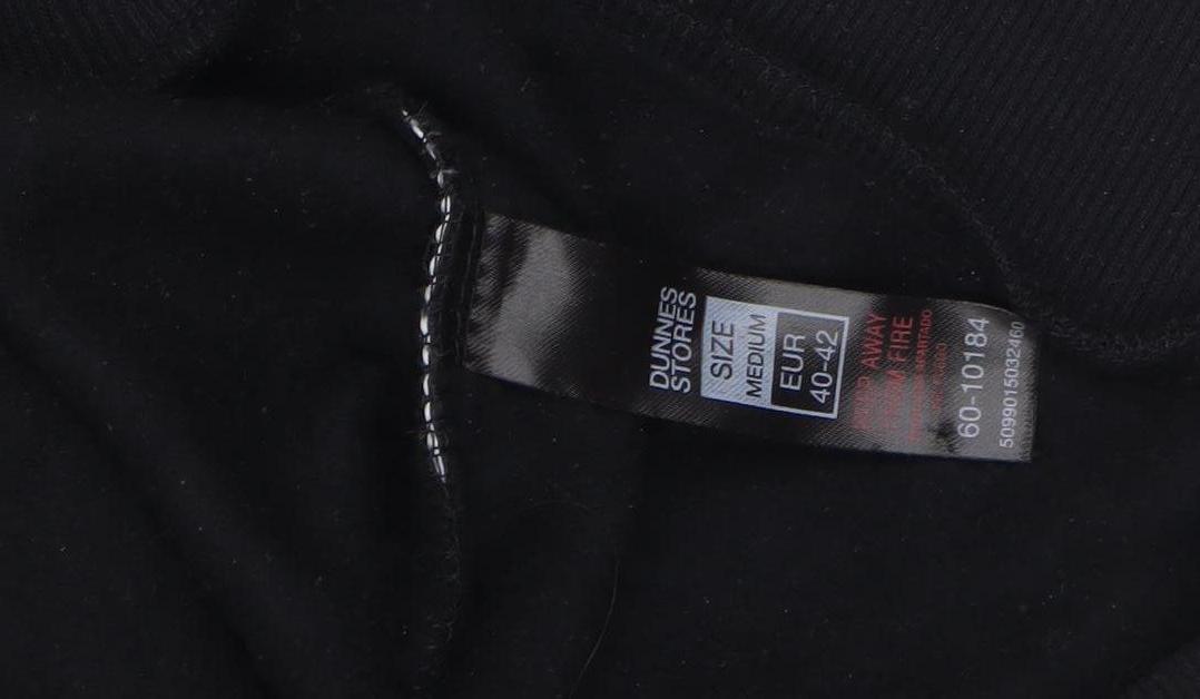 Dunnes Stores Women's Black Medium Pullover Hoodie Graphic Print
