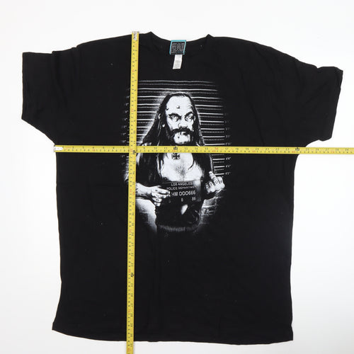 Too Fast Men’s Black 2XL Rock Graphic Print Cotton T-Shirt