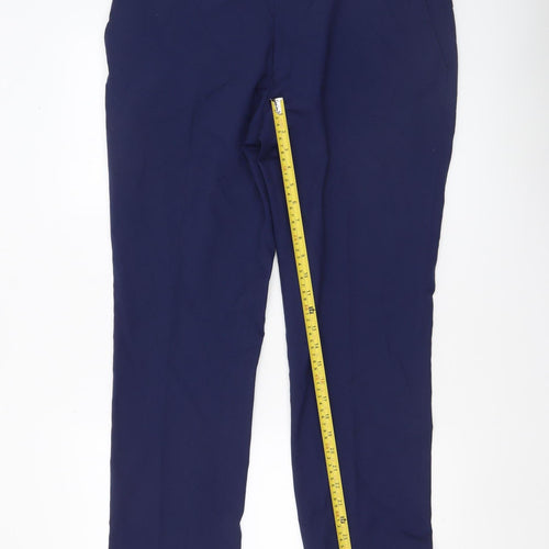 Next Men's Blue 36W 29L Polyester Blend Dress Trousers