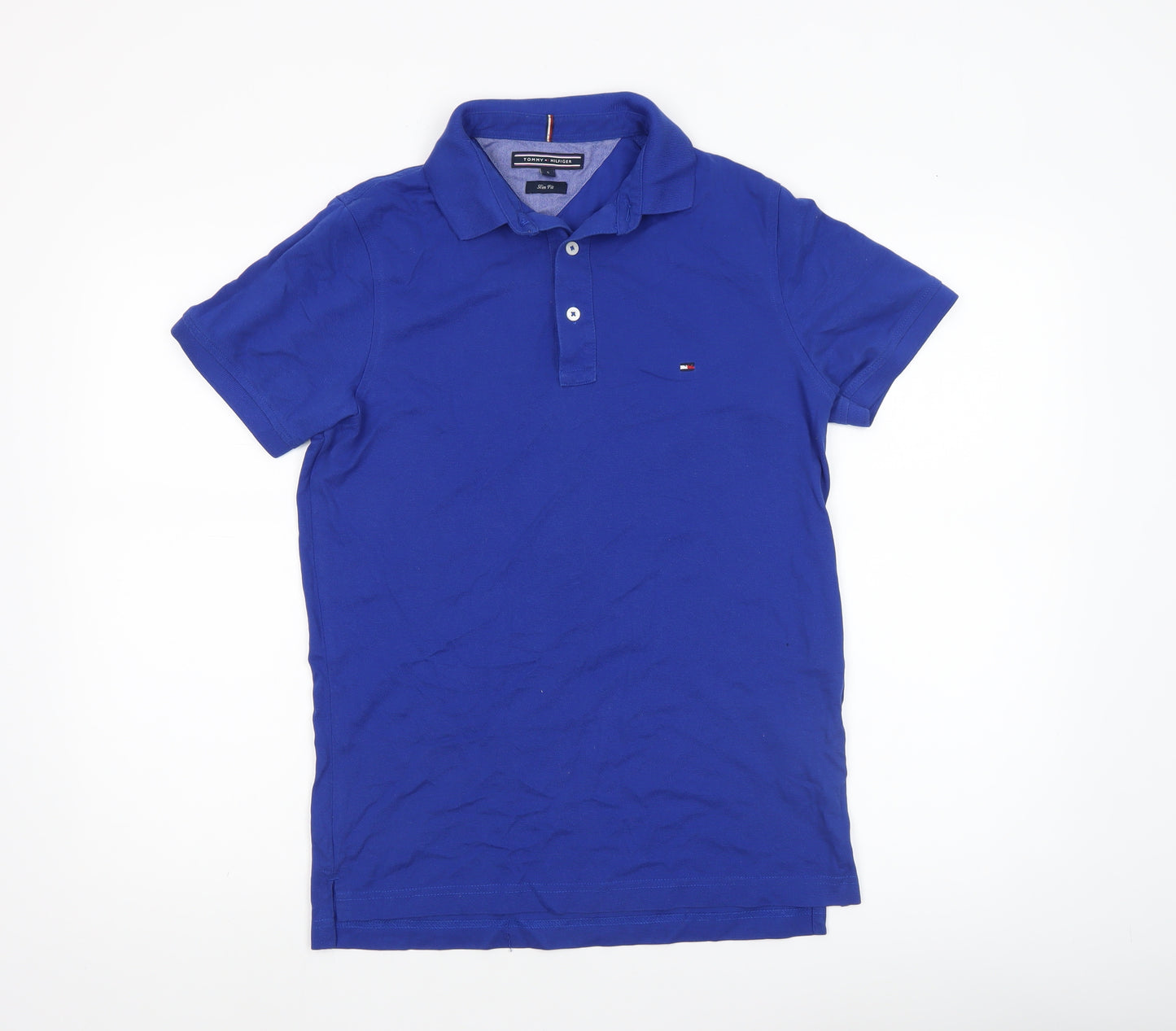 Tommy Hilfiger Men’s Blue Slim Fit Cotton Polo Shirt Size S