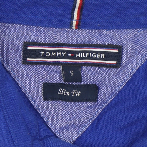 Tommy Hilfiger Men’s Blue Slim Fit Cotton Polo Shirt Size S