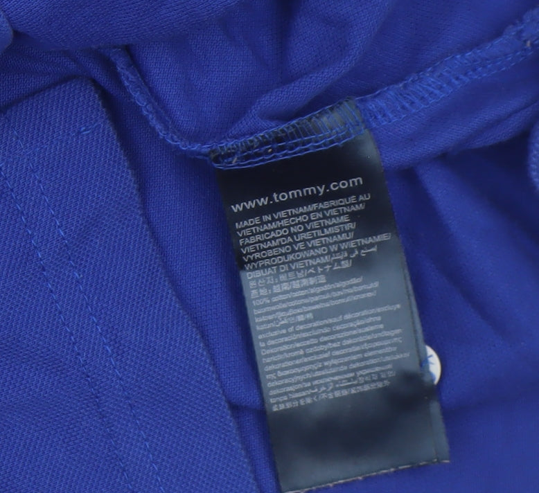 Tommy Hilfiger Men’s Blue Slim Fit Cotton Polo Shirt Size S