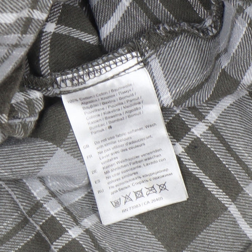 Helly Hansen Men's Green Check Flannel Long Sleeve Button-Up Shirt Size M