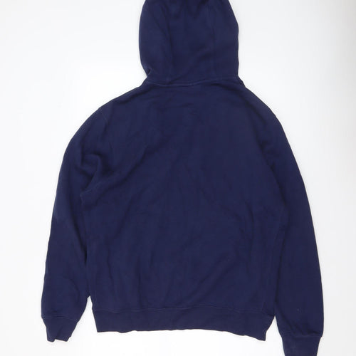 Nike Men's Blue Pullover Hoodie M Logo Fleece Sweatshirt