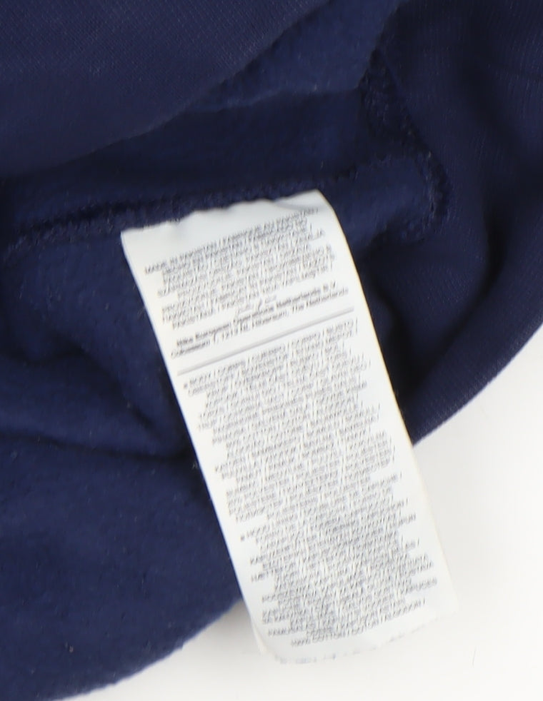 Nike Men's Blue Pullover Hoodie M Logo Fleece Sweatshirt