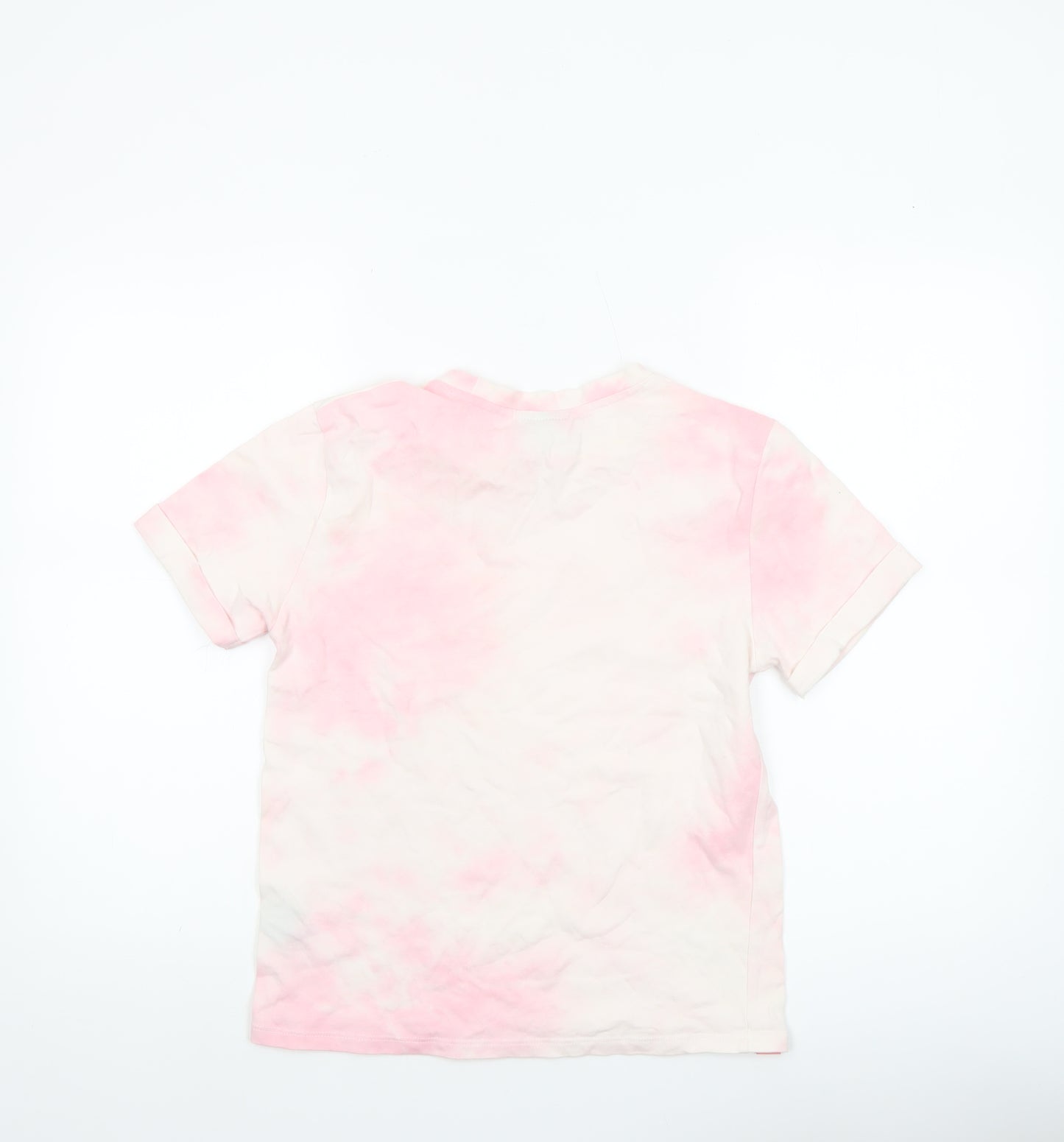 Diesel Womens Pink Tie-Dye Short Sleeve Cotton T-Shirt XS