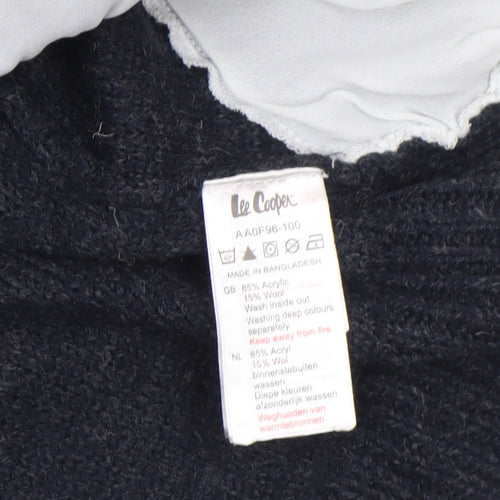 Lee Cooper Womens Blue Collared Knit Pullover Jumper Size 12