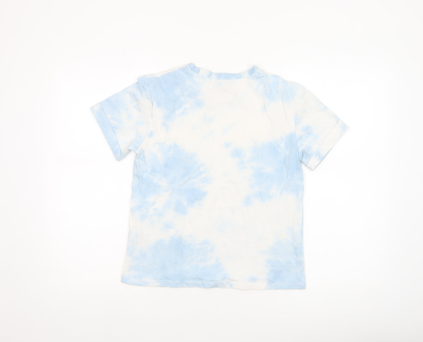 Diesel Women's Blue Tie-Dye Cotton T-Shirt XS Short Sleeve