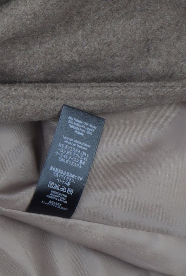 George Women's Beige Wool Blend Belted Mid-Length Coat Size 8