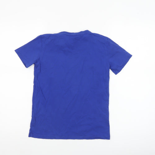 Emporio Armani Boys Blue 12 Years EA7 Cotton Logo T-Shirt