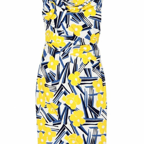 Betty Jackson Black Women's Multicoloured Floral Sheath Dress Size 8
