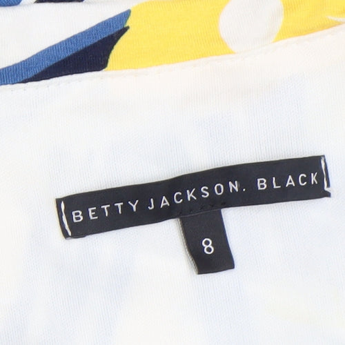 Betty Jackson Black Women's Multicoloured Floral Sheath Dress Size 8