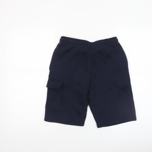 Dunnes Stores Boys Blue Cargo Shorts 27in Elastic Waist Casual Summer