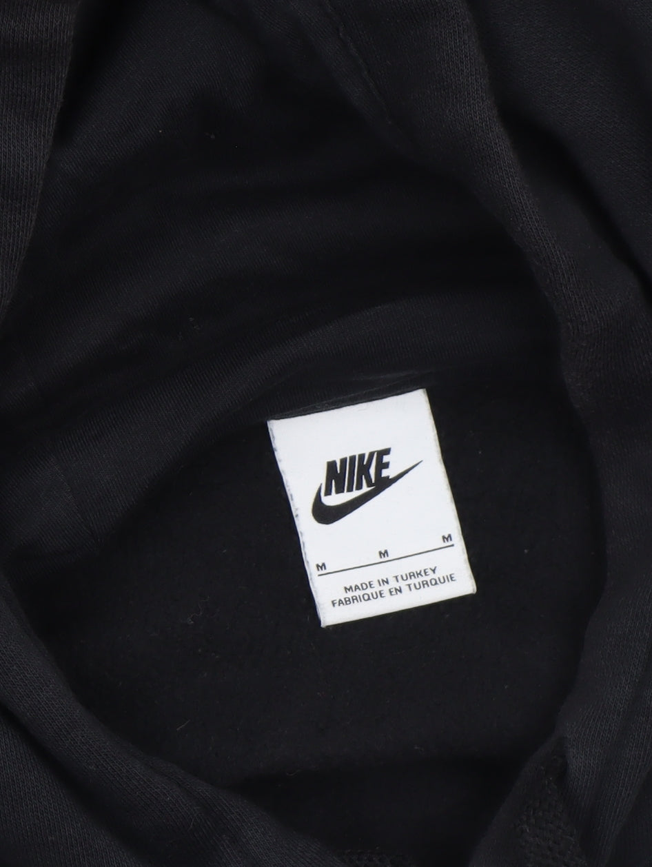 Nike Men's Black Pullover Hoodie Size M Graphic Fleece Sweatshirt
